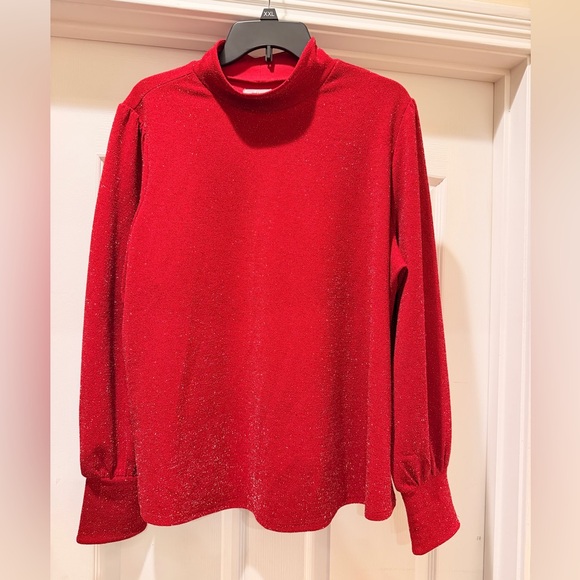 Maurices Tops - Maurices Red Long Sleeve Sparkly Top